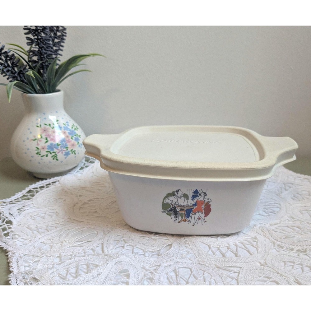 Vintage CorningWare Bistro Café P-43-B 700ml Casserole Dish with Lid
